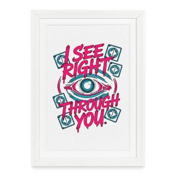 Technicien IRM, je vois clair en vous, radiologue - Affiche encadrée (27 × 37 cm) - blanc - Devant