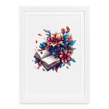 Livre de la récolte des fleurs Magie - Affiche encadrée (27 × 37 cm) - blanc - Devant