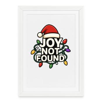 Joy Not Found Funny Christmas Subtle - Framed poster (27 × 37 cm) - white - Front