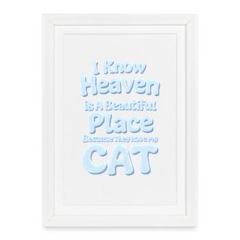 Funérailles de consolation du Cat Dead - Affiche encadrée (27 × 37 cm) - blanc - Devant