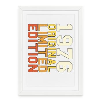 Original 1976 Vintage Retro Birthday Gift 76 - Framed poster (27 × 37 cm) - white - Front