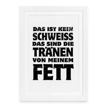 Ce n’est pas de la sueur - du fitness - une perte de poids qui dit - Affiche encadrée (27 × 37 cm) - blanc - Devant