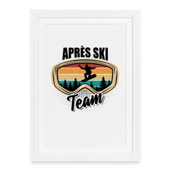 Snowboard | Après Ski Team, Winter Sports - Framed poster (27 × 37 cm) - white - Front