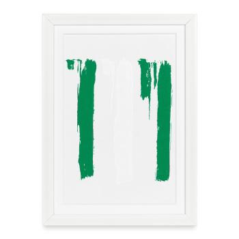 Drapeau du Nigéria - Affiche encadrée (27 × 37 cm) - blanc - Devant