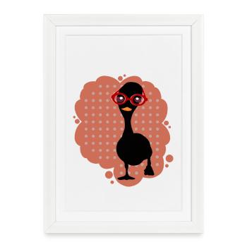 Canard - Affiche encadrée (27 × 37 cm) - blanc - Devant