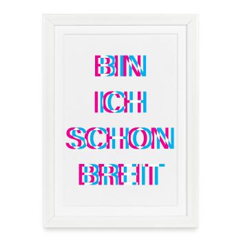 Hardtekk Tekk - Affiche encadrée (27 × 37 cm) - blanc - Devant