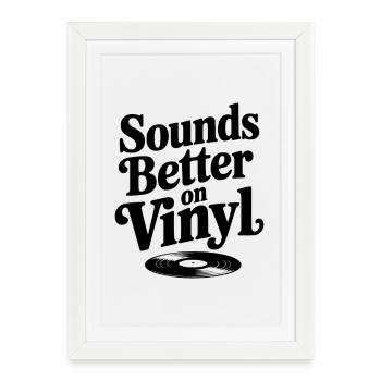 Son meilleur sur vinyle - Affiche encadrée (27 × 37 cm) - blanc - Devant