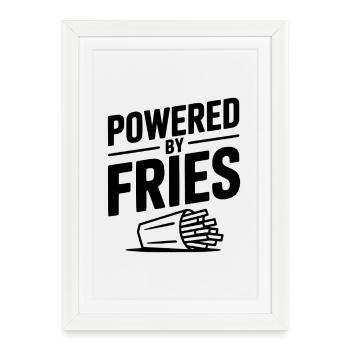 Propulsé par Fries - Affiche encadrée (27 × 37 cm) - blanc - Devant