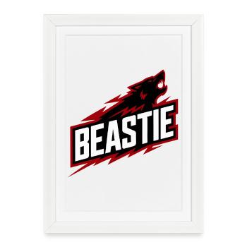 Beastie Rampage Logo - Framed poster (27 × 37 cm) - white - Front