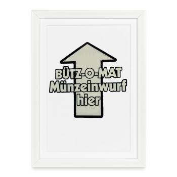 Bütz-O-Mat Carnival Costume Replacement Kölle Alaaf - Framed poster (27 × 37 cm) - white - Front