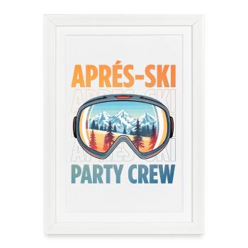 Après Ski Party Record - Affiche encadrée (27 × 37 cm) - blanc - Devant