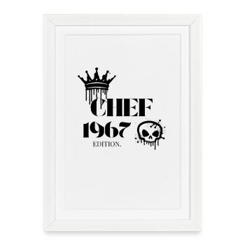 Édition Chef 1967 58 Déclaration d’anniversaire - Affiche encadrée (27 × 37 cm) - blanc - Devant