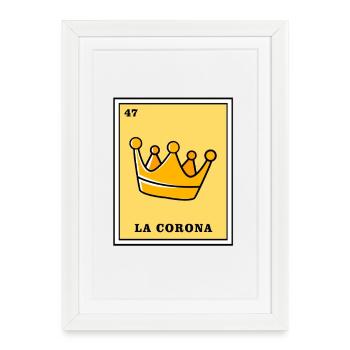 Loteria Loterie Mexicaine Tarot Bingo - Affiche encadrée (27 × 37 cm) - blanc - Devant