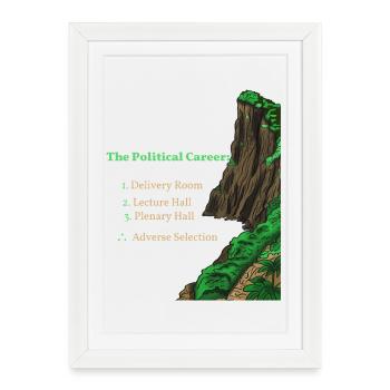 La carrière politique ! - Affiche encadrée (27 × 37 cm) - blanc - Devant