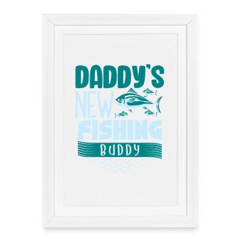 Pêcheurs Pêcheurs Pêcheurs Pêcheurs Pêcheurs Sportifs - Affiche encadrée (27 × 37 cm) - blanc - Devant