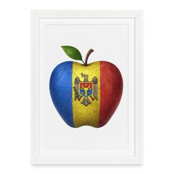 Moldova - Framed poster (27 × 37 cm) - white - Front