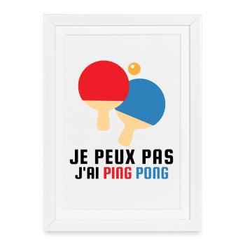 I can't I have ping-pong gift - Framed poster (27 × 37 cm) - white - Front