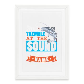Pêcheurs Pêcheurs Pêcheurs Pêcheurs Pêcheurs Sportifs - Affiche encadrée (27 × 37 cm) - blanc - Devant
