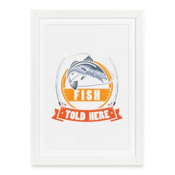 Pêcheurs Pêcheurs Pêcheurs Pêcheurs Pêcheurs Sportifs - Affiche encadrée (27 × 37 cm) - blanc - Devant