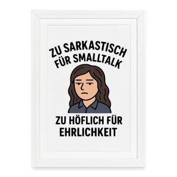 Trop poli, trop honnête - diction comique pour les femmes - Affiche encadrée (27 × 37 cm) - blanc - Devant