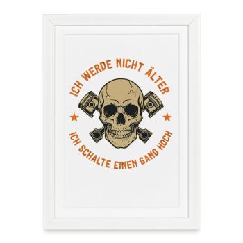 Men with motorcycles have the most beautiful women - Framed poster (27 × 37 cm) - white - Front