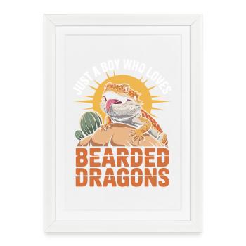 Bearded Dragons Lover Design - Framed poster (27 × 37 cm) - white - Front