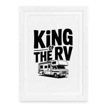 Le roi du camping-car - Affiche encadrée (27 × 37 cm) - blanc - Devant
