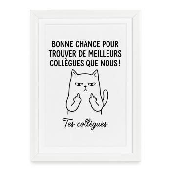 Leaving colleague work new job good luck - Framed poster (27 × 37 cm) - white - Front