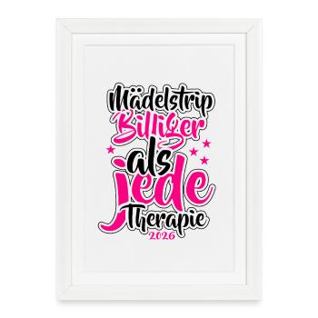 Girls' Trip 2026 Girls' Trip Girls' Tour Girls' Trip - Framed poster (27 × 37 cm) - white - Front