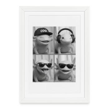 Axolotl - Affiche encadrée (27 × 37 cm) - blanc - Devant