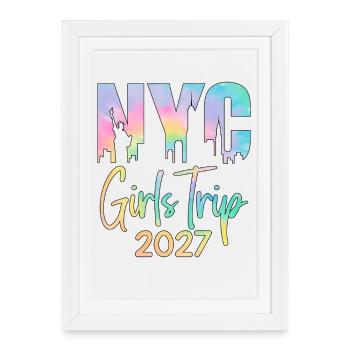 NYC Girls Trip 2027 - Framed poster (27 × 37 cm) - white - Front