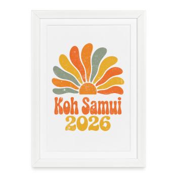 Koh Samui Sunrise 2026 - Framed poster (27 × 37 cm) - white - Front