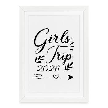 Girl Trip 2026 Gir des filles Strip des filles Strip des filles - Affiche encadrée (27 × 37 cm) - blanc - Devant