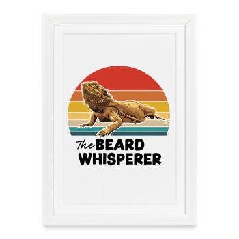 The Beard Whisperer - Framed poster (27 × 37 cm) - white - Front