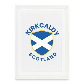 Kirkcaldy Scotland Shield Emblem - Framed poster (27 × 37 cm) - white - Front