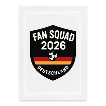 Équipe de fans championne du monde 2026, Allemagne Football - Affiche encadrée (27 × 37 cm) - blanc - Devant
