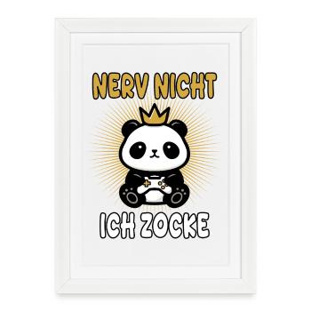 Gamer - Nerve not I gamble - Framed poster (27 × 37 cm) - white - Front