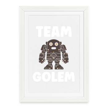 Team golem - Affiche encadrée (27 × 37 cm) - blanc - Devant