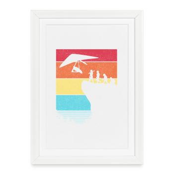 Parapente Parapente Parapente - Affiche encadrée (27 × 37 cm) - blanc - Devant
