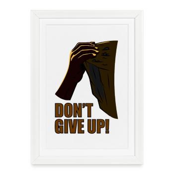 Don't Give Up: Tear Through Doubt - Framed poster (27 × 37 cm) - white - Front