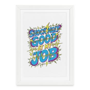 Technicien en cardiologie, technicien de pacemakers étonnamment compétent - Affiche encadrée (27 × 37 cm) - blanc - Devant