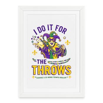 Perles Bouffons du Mardi Gras - Affiche encadrée (27 × 37 cm) - blanc - Devant
