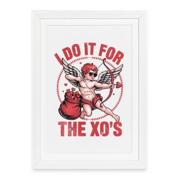 Arc-Cupidon : XO Chasse à l’amour - Affiche encadrée (27 × 37 cm) - blanc - Devant