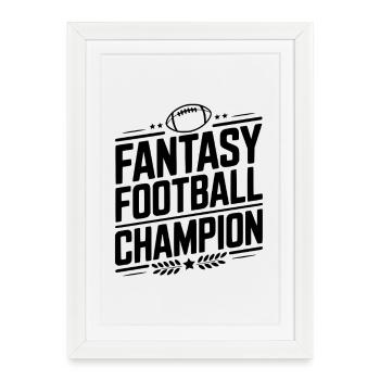 Champion de Fantasy Football - Affiche encadrée (27 × 37 cm) - blanc - Devant