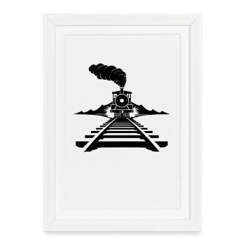 Railway Sketch - Framed poster (27 × 37 cm) - white - Front