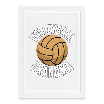 Volleyball Grandma – Proud Grandma - Framed poster (27 × 37 cm) - white - Front