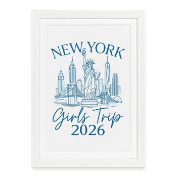 New York Girls Trip 2026 - Affiche encadrée (27 × 37 cm) - blanc - Devant