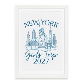 Voyage des filles à New York 2027 - Affiche encadrée (27 × 37 cm) - blanc - Devant