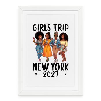 Voyage des filles à New York 2027 - Affiche encadrée (27 × 37 cm) - blanc - Devant