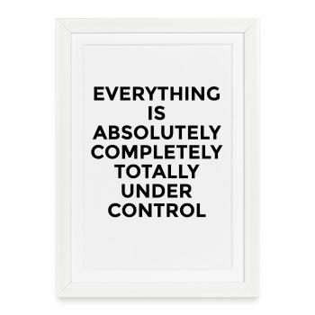 Everything Under Control – Witty Humor Saying - Framed poster (27 × 37 cm) - white - Front